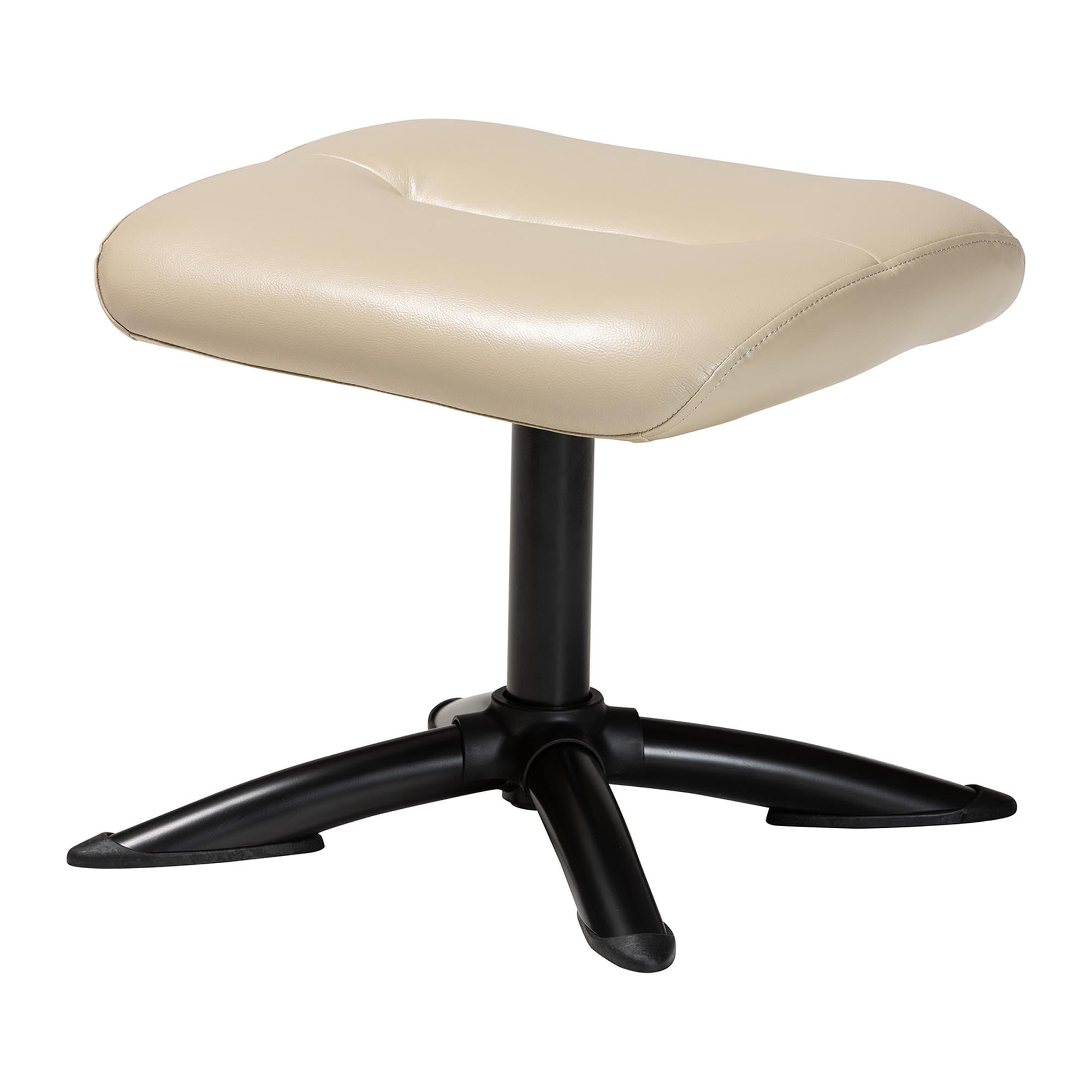 Baxton Studio Elwood Modern Lounge Chair and Footrest Set, 2-Piece, Black