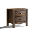 thumbnail image 3 of Grain Wood Furniture Montauk 2-Drawer Nightstand, Rustic Walnut, 3 of 8