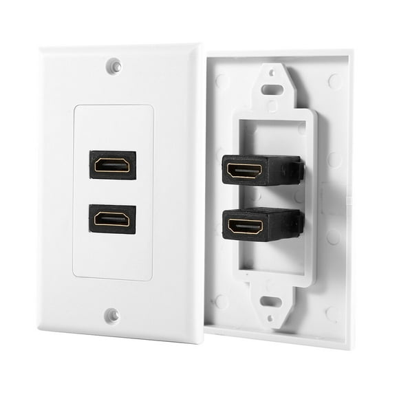 Gold Plated Wall Plate, 2 Ports Wall Plate In-wall Cable For