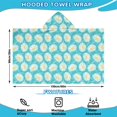 thumbnail image 2 of Turquoise Daisy Flower Yellow Centers Pattern Hooded Bath Towel，60"x35" for Ages 3 To 12 Kids, Quick Dry Lightweight Soft Microfiber Hood Beach Towel Cover Up for Kids, 2 of 7