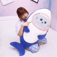 thumbnail image 3 of CNKOO Plush Doll Simulation Shark Shape Comfortable Touch Fine Workmanship Cushion Pillow Toy Birthday Gift, 3 of 8