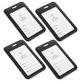 thumbnail image 2 of 4pcs ID Badge Holders with Clear Window Vertical Card Case Hard Card Case Plastic Card Case for ID Cards Badge Holder Case, 2 of 9