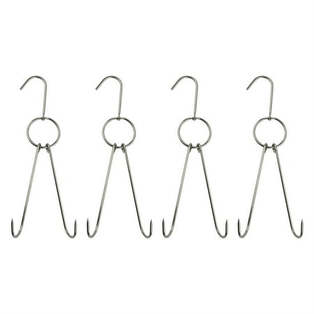 

Goodhd 4PCS Bait Hooks Double Meat Hooks Poultry Roasting Hooks Butcher Hook Processing