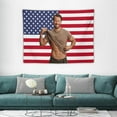 thumbnail image 3 of Glen Star Powell National Flag Poster Dormitory Living Room Bedroom Interesting Tapestry Indoor And Outdoor Decorative Wall Aesthetic Fashion Personality Art Home Decoration, 3 of 8