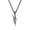 Black, variant on Men Pendant Necklace Unisex Chain Solid Color Thunder Flash Shape Neck Decoration Hip Hop Style Geometric Men Necklace Adult Jewelry