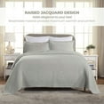 thumbnail image 2 of Superior Geometric Fret Cotton Decorative Bedspread and Sham Set, Full, Platinum, 2 of 9