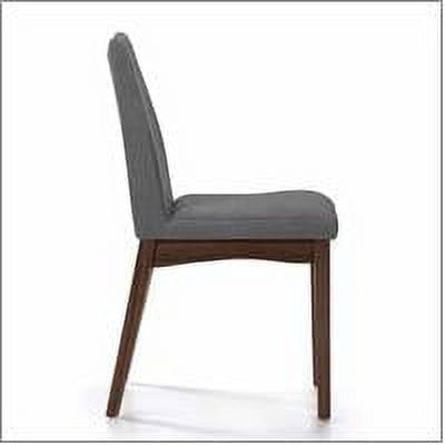Noble House Roosevelt Dark Grey Fabric and Walnut Wood Dining Set