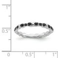 thumbnail image 5 of 925 Sterling Silver Stackable Expressions Black & White Diamond Ring Size: 7; for Adults and Teens; for Women and Men, 5 of 5