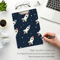thumbnail image 3 of FORMRS Acrylic Clipboard with Low Profile Clip Standard A4 Letter Size, 12.5" x 9", Rocket Pattern, 3 of 8