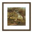 thumbnail image 1 of Bilders The Goatherdess Farm Goat Painting 8X8 Inch Square Wooden Framed Wall Art Print Picture with Mount, 1 of 4