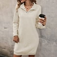 thumbnail image 5 of WJHWSX Womens Dresses,Dresses for Women,Womens Fall Dresses,Long Sleeve,Pockets,Breathable,Solid,L(US:8), 5 of 7