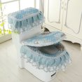 thumbnail image 4 of Bath Set 3PCS Bathroom Zipper Cushion Cover Toilet Seat Cover, 4 of 6