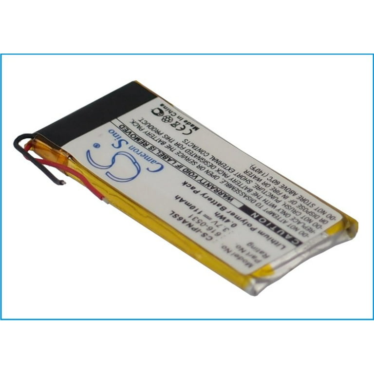 Replacement Battery for Apple iPod Nano 6th,ipod Nano 6th generation,PN:616-0531,110mAh