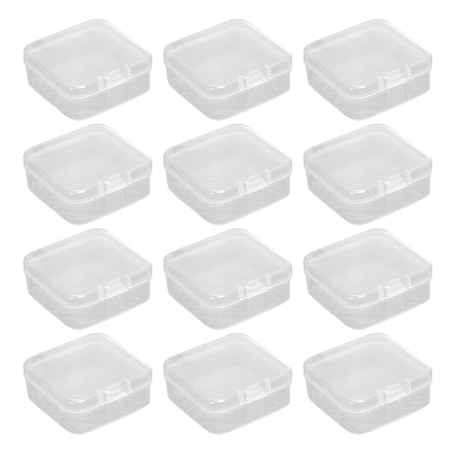 CHICHUMID 55pcs Mini Jars With Lids Clear Plastic Small Boxes For Everyday Use Crafts Storage