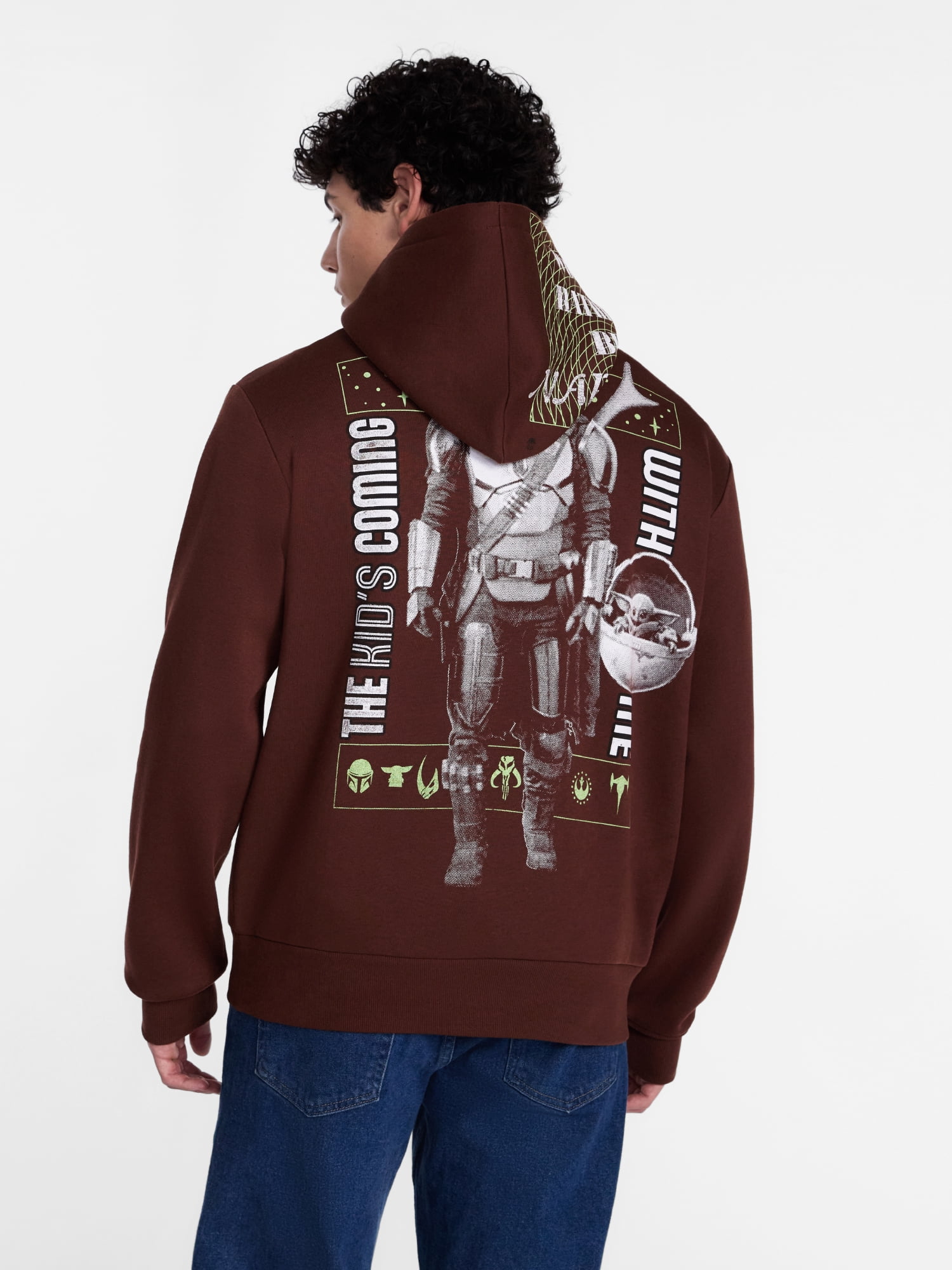 Star Wars Men's and Big Men's The Mandalorian Front Back Graphic Hoodie, Sizes XS-5XL