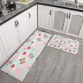 thumbnail image 2 of Pioneer Flower Floral Print Pattern Kitchen Rugs Sets Of 2, Anti Fatigue Non Slip Washable Floor Mats for Kitchen Sink Laundry, 17X30 Inch + 17X47 Inch, 2 of 6