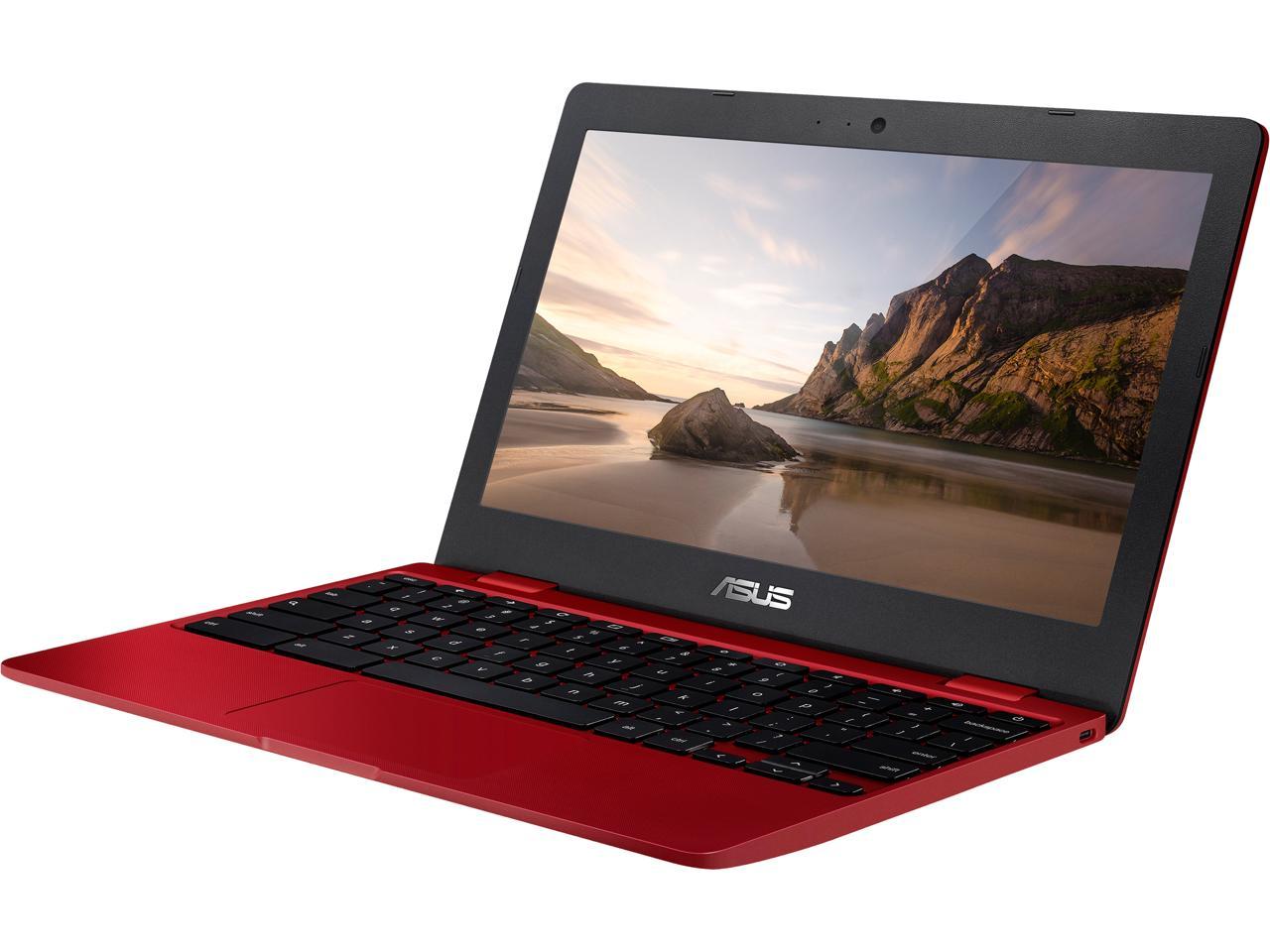 ASUS Chromebook Laptop in Red, 12, Intel Celeron, 32GB Flash Storage, 4GB RAM, C223NA-DH02-RD - image 3 of 17