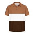 thumbnail image 5 of akafmk Boys School Uniform Shirts Short Sleeve Collared Shirt Colorblock Breathable Athletic Shirt Casual Summer Tops, 5-15Y, 5 of 7