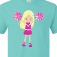 thumbnail image 4 of Inktastic Cheerleaders, Girl With Blonde Hair, Pink Uniform T-Shirt, 4 of 5