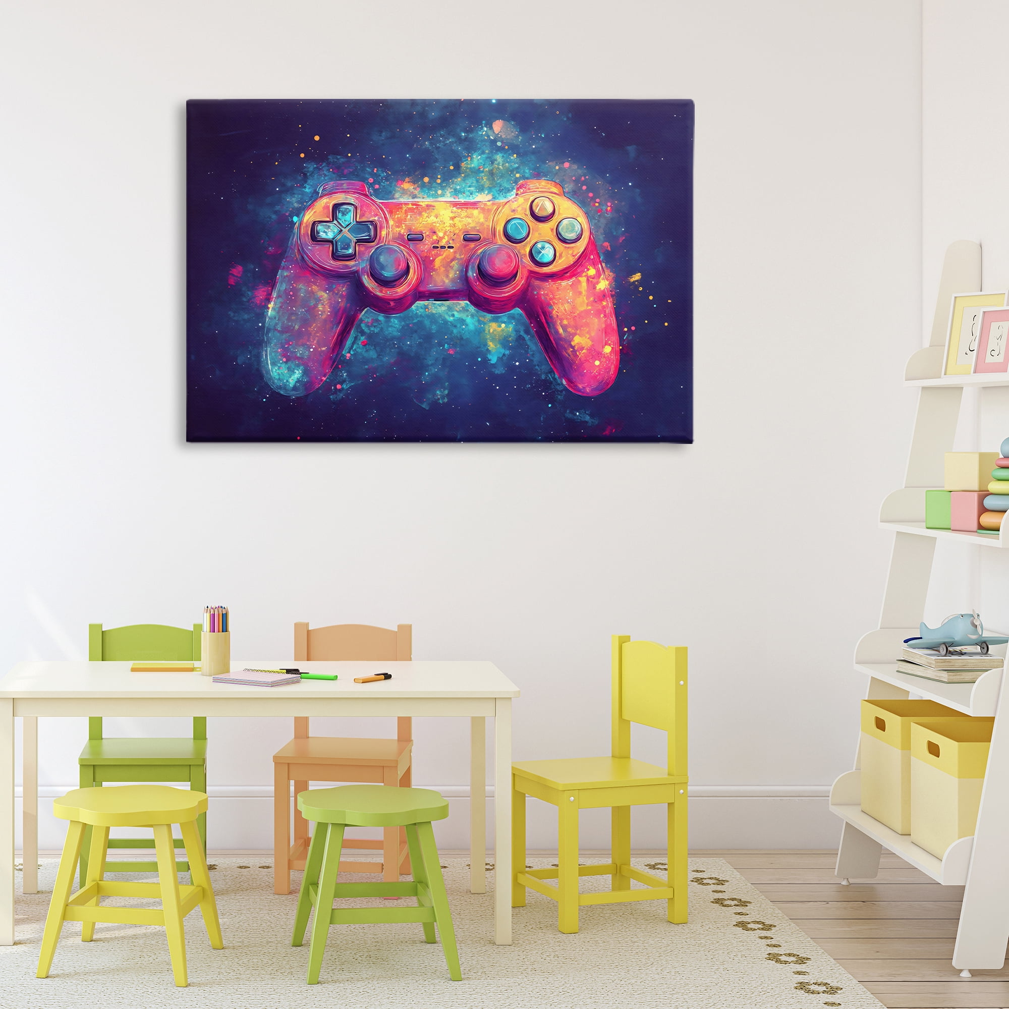 Stupell Industries Futuristic Cosmic Game Controller Canvas Wall Art, design by Creative Studio