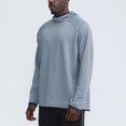 thumbnail image 2 of ZHAOCHENG Sudadera deportiva con capucha para hombre, de manga larga, con cuello alto, para entrenamiento deportivo y fitness, 2 of 4