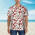 thumbnail image 4 of Goofa Red Food Hawaiian Shirt for Men, Unisex Summer Beach Casual Short Sleeve Button Down Shirts,Aloha Tropical Floral print shirt-3X-Large, 4 of 9