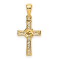 thumbnail image 3 of 14k Yellow Gold 1/6ct. Diamond Latin Cross Pendant Charm, 3 of 3
