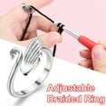 thumbnail image 3 of IFANLANDOR 2Ud Anillo Ajustable Plata Forma Cisne Para Tejido Y, 3 of 8