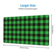 thumbnail image 3 of Bingfone Buffalo Plaid Green Black Large Gaming Mouse Pad,Extended Desk Mousepad With Stitched Edges,Non-Slip Base,Water Resist Keyboard Pad For Gamer, Office & Home, 29.5 X 16 In, 3 of 9