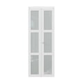thumbnail image 3 of 30" x 80" Bi-Fold Doors 3-Panel Tempered Frosted Glass Folding Door, Solid MDF Closet Door Prefinished Surface Pre-Drilled Holes Easy Assembly, 3 of 10