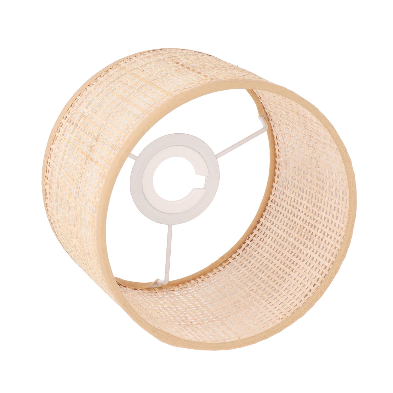 Riousery Square Rattan Lamp Shade Replacement Woven Basket Chandelier Vintage Hanging Table Floor Light Cover for E27 E14 Bulb 6.3 inches / 16 cm Beige