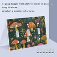 thumbnail image 3 of Yayeee Toggle Light Switch Wall Plate 3-Gang 6.37"x4.48" Decorative Outlet Cover, Orange Mushroom, 3 of 7