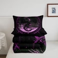 thumbnail image 5 of Manfei Gothic Dark Dragon Animals Queen Comforter Set,Vintage Flower Circle Comforter Sets Queen,Black Pink,Black Reversible,3pcs,1 Comforter and 2 Pillowcases, 5 of 7