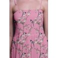 thumbnail image 3 of Bimba Blossom & Paradise Whydah Bird Bimba Robe à Bretelles Spaghetti Imprimée pour Femmes, Fluide, Smockée - Grand, 3 of 7