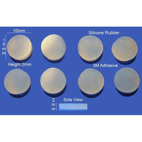 VATH Self Adhesive Silicone Rubber Feet 10mm(L) x 2mm(H) 8pcs [RB150]