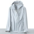 thumbnail image 5 of Frostluinai Sun Protection Gifts Womens and Mens Lightweight Running Jacket Solid UPF Hoodie with Zip Pockets for Fishing Hiking Travel, 5 of 7