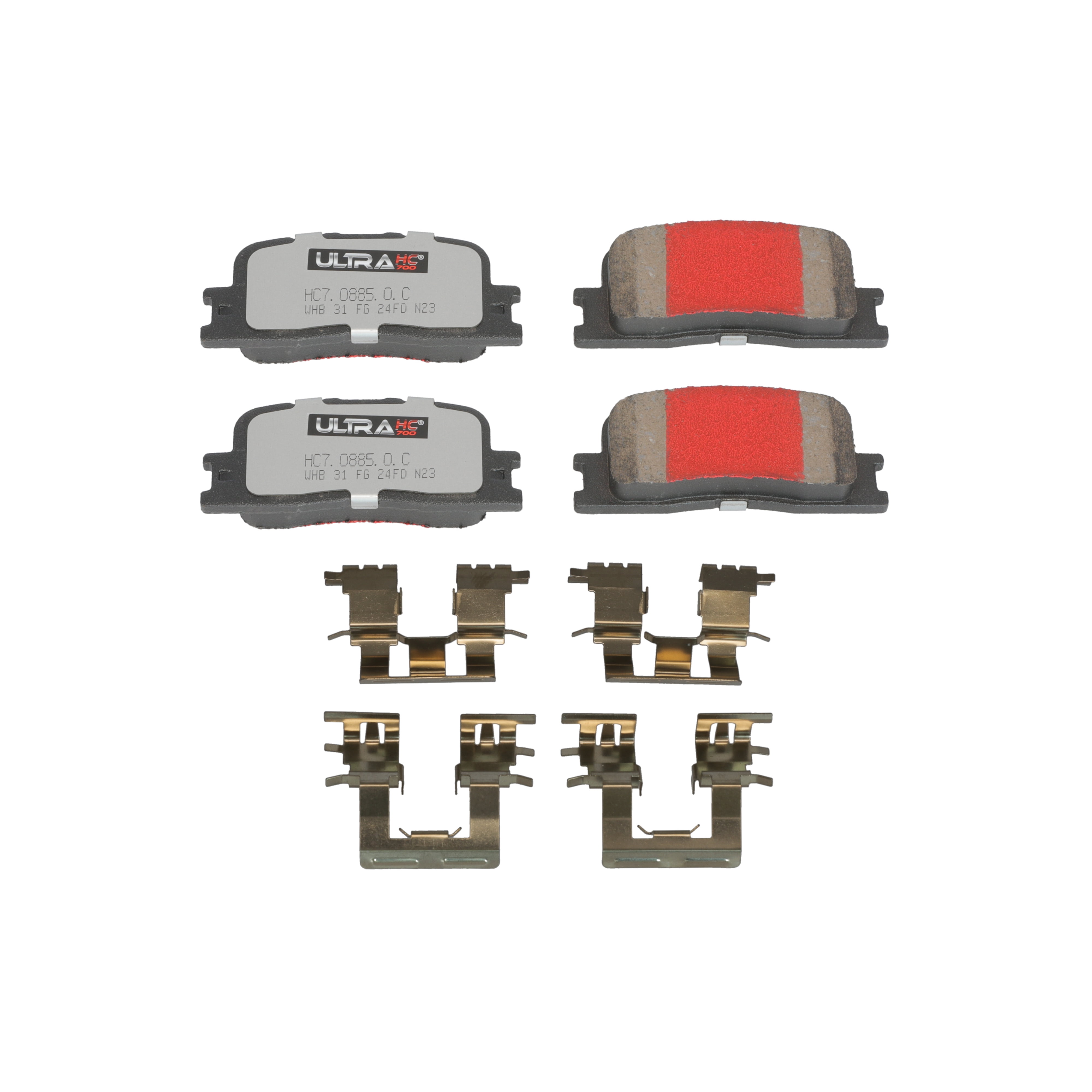 UltraHC 700 Brake Pad Set, Rear HC7.0885.0.C, Toyota Highlander 2003-2001