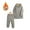 gray, variant on Godderr Kids Toddler Girls Boys Warm Tracksuit Outfit for 1-7 Years Pullover Solid Color Sweatsuit Tops and Jogger Pants Two-Piece Set Fall Winter Padded Clothing