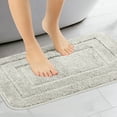 thumbnail image 2 of Unique Bargains Soft Absorbent Rug Non-Slip Plush Bath Mat for Bathroom Floor Light Grey 16"x24", 2 of 7