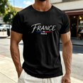 thumbnail image 3 of Paris T Shirts for Men Summer Short Sleeve Crewneck Loose Casual T-Shirts France Paris Graphic Tees Travel Vacation Shirt, 3 of 5
