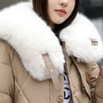 thumbnail image 3 of RYDCOT Womens Winter Coats Long Fashion Down Jacket Slim Large Collar Mid-Length Padded Jacket Thickened Jacket, 3 of 9