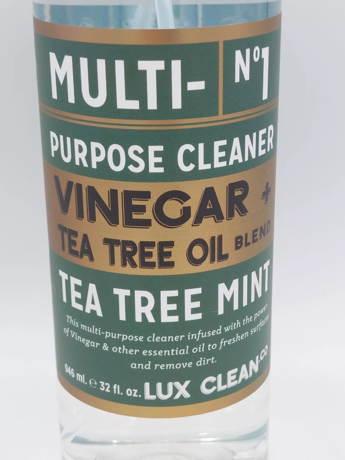 Lux Clean Vinegar & Tea Tree Mint No 1 Multi Purpose Spray Cleaner 32 fl oz