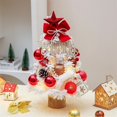 thumbnail image 2 of Small Flocked Christmas Tree with Lights Tabletop Artificial Pre-lit Xmas Tree, 2 of 6