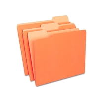 Staples Top-Tab File Folders 3-Tab Letter Size Orange 100/Box (433680) TR433680