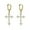 Gold, variant on Fashion CZ Cross Dangle Earrings for Women Hypoallergenic Crystal Charms Drop Dangling Huggie Small Hoop Cartilage Cuff Dainty Punk Faith Jewelry Gifts for Prayer