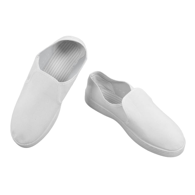 Static Static Proof Shoes PVC Canvas Safe Comfortable for Electronics Factory Dust Free Workshop White