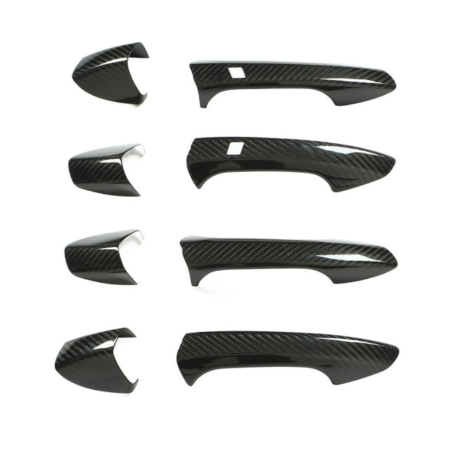 Kit de Garniture de Poignée de Porte Extérieure, 4 Ensembles Texture Lisse Poignée de Porte Protection UV Résistante aux Rayures pour Voitures