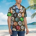 thumbnail image 5 of Daiia Beer Caps Hawaiian Shirt for Men Gentle Cotton Regular Short Sleeve Casual-X-Large, 5 of 9
