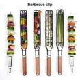 thumbnail image 4 of Greeniant Paquete de 2 cestas para asar pescado de Metal antiadherente barbacoa malla mango de reutilizable senderismo pesca hornear barbacoa Estufas de camping Greeniant OD025173-00, 4 of 6