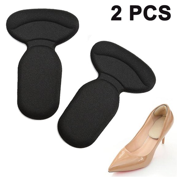 2 Pair Reusable Heel Inserts for Shoes, Extra Soft and Sticky Heel Cushion Inserts for Women Shoes, Self-Adhesive and Shock Absor